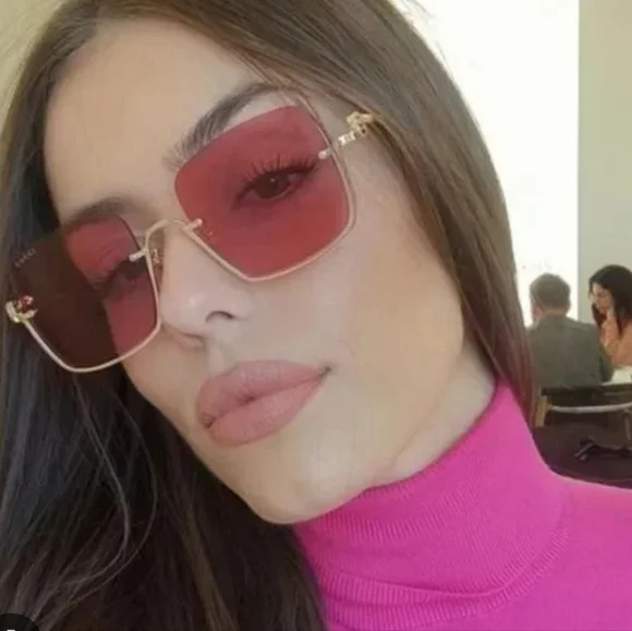 Gucci Gold Pink GG1279s 003 Pink Woman Sunglasses - Picture 3 of 13